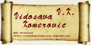 Vidosava Komerović vizit kartica